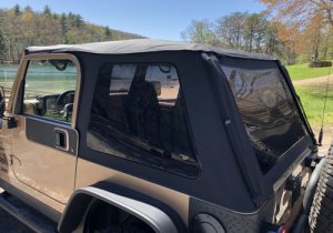 Jeep Wrangler JL Frameless Soft Top - Rampage - TrailView Fastback - Black Diamond - `18-`21