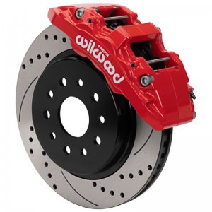 Jeep Wrangler JK Aero Brake Kit - Front - Wilwood - Aero6-DM, D&S - Red - `07-`18