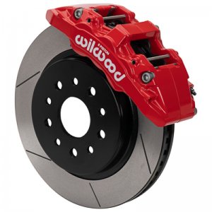 Jeep Wrangler JK Aero Brake Kit - Front - Wilwood - Aero6-DM Slotted - Red - `07-`18