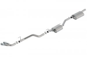 Jeep Gladiator Performance Exhaust - Borla - Cat Back Touring, Dual Side with Chrome Tips - Chrome - 3.6L - `20-`23