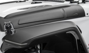 Jeep Gladiator Trail Armor Hood Armor (3pc) - Front - Bushwacker - TrailArmor Hood Guard - Black - `20-`22