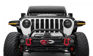 Jeep Gladiator Trail Armor Hood Armor (3pc) - Front - Bushwacker - TrailArmor Hood Guard - Black - `20-`22