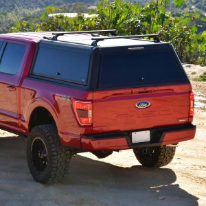 Jeep Gladiator Truck Bed Cap - Westin - EXP - Black - Solid Front Glass