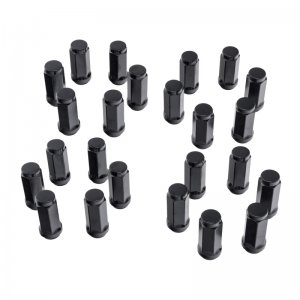 Jeep Gladiator Lug Nut Set - Rugged Ridge - M14-1.5 Acorn-Style - Black - `20-`22