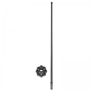 Jeep Gladiator Antenna - Rugged Ridge - 13 in. Reflex Antenna with Elite Base - Black Powder Coat - `20-`22