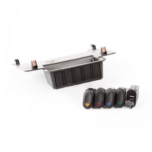Jeep Wrangler JK Lower Switch Panel Kit - Lower - Rugged Ridge - Black - `11-`18