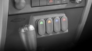 Jeep Wrangler JK Lower Switch Panel Kit - Lower - Rugged Ridge - Black - `07-`10