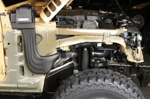 Jeep Wrangler JK Low Mount Snorkel Kit - Rugged Ridge - XHD - 3.8L - `07-`11