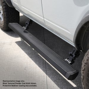 Jeep Gladiator Running Boards - Go Rhino - VoltStep Electric Running Board Kit - Bedliner Coating - `20-`24
