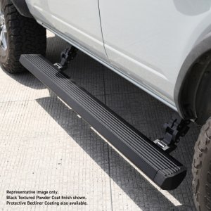 Jeep Gladiator Running Boards - Go Rhino - VoltStep Electric Running Board Kit - Bedliner Coating - `20-`24