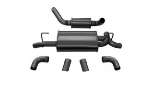 Jeep Wrangler JL Axle-Back Exhaust - Rear - CORSA Performance - Touring - Black - `18-`24