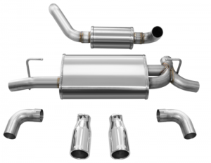 Jeep Wrangler JL Axle-Back Exhaust - Rear - CORSA Performance - Touring - Polished - `18-`24