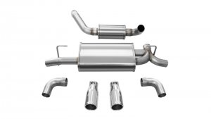 Jeep Wrangler JL Axle-Back Exhaust - Rear - CORSA Performance - Touring - Polished - `18-`24