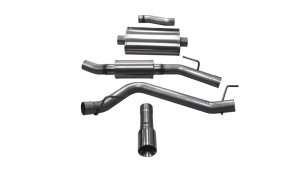 Jeep Gladiator Performance Exhaust - Single Side Exit - CORSA Performance - Cat Back Touring - Polished - `20-`25