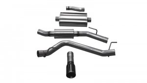 Jeep Gladiator Performance Exhaust - Side Exit - CORSA Performance - Cat-Back Single Touring - Black - `20-`25