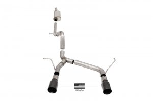 Jeep Wrangler JK Cat-Back Sport Exhaust - Rear - CORSA Performance - Black - 3.6L/3.8L - `07-`18