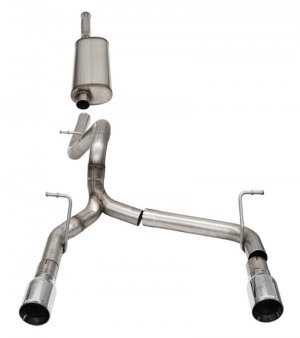 Jeep Wrangler JL Sport Cat-Back Exhaust - Rear - CORSA Performance - 2.75in with 4in Tips - Polished - 3.6L - `18-`24