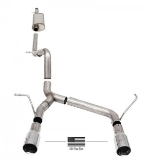 Jeep Wrangler JL Cat-Back Exhaust System - Dual Rear Exit - CORSA Performance - Sport - 3.6L - `18-`24