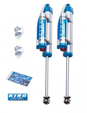 Jeep Wrangler JK Shocks - Rear - King Shocks - 2.5 Dia Piggy Hose Res Shocks w/Adjuster - `07-`18