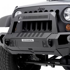 Jeep Gladiator Trailline Bumper - Go Rhino - Traliline 10 Light Mount Bar - Textured Black