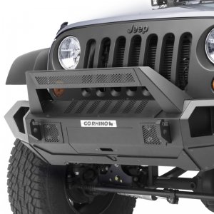 Jeep Gladiator Bumper - Go Rhino - Trailline 20 Light Mount Bar - Textured Black - `07-`20