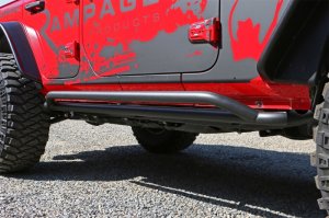 Jeep Wrangler JL Slimline Side Bars - Rampage - Unlimited Sport S - Black - `18-`19