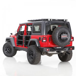 Jeep Wrangler JL Spare Tire Carrier - Rear - Go Rhino - Adjustable - Tex. Blk - `08-`22