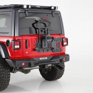 Jeep Wrangler JL Spare Tire Carrier - Rear - Go Rhino - Adjustable - Tex. Blk - `08-`22