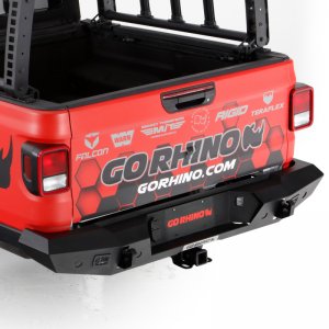 Jeep Gladiator Bumper - Rear - Go Rhino - Trailline Rear Full Width - Textured Black - `20-`22