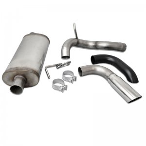 Jeep Wrangler JL Axle Back Exhaust - Rear - JBA - 304SS Single Rear Exit - 2.0L/3.6L - `18-`21