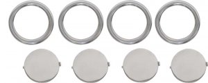 Jeep Wrangler JK AC Vent Rings - Kentrol - Polished Silver - `07-`10
