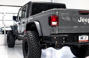 Jeep Gladiator Performance Exhaust System - Single-Side Exit Conversion Kit - w/Diamond Blk Tip - Trail-to-Tread - 3.6L 