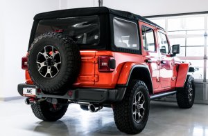 Jeep Wrangler JL Tread Edition Exhaust - Rear - AWE Tuning - Axle-Back, Dual - Chrome Silver - 2018