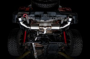 Jeep Wrangler JL Tread Edition Exhaust - Rear - AWE Tuning - Axle-Back, Dual - Chrome Silver - 2018