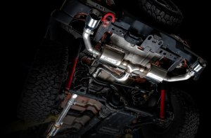 Jeep Wrangler JL Tread Edition Exhaust - Rear - AWE Tuning - Axle-Back, Dual - Chrome Silver - 2018