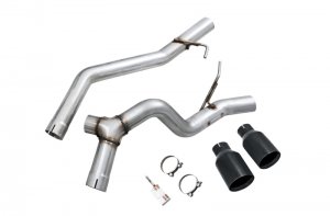Jeep Gladiator Performance Exhaust System - Rear - AWE Tuning - Trail-to-Tread (Dual Exhaust) Conversion Kit - Diamond Black - 3.6L - 2020+
