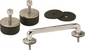 Jeep Wrangler JK Windshield Tie Down Kit - Kentrol - Polished Silver - `97-`18