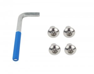 Jeep Wrangler JK Door Nuts - Kentrol - OEM Anti-Theft - Polished Silver - `07-`18