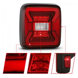 Jeep Wrangler JL LED Taillights - ANZO - Black - `18-`19