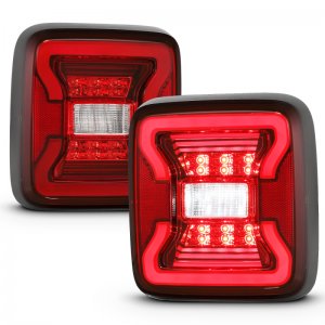 Jeep Wrangler JL LED Taillights - ANZO - Black - `18-`19