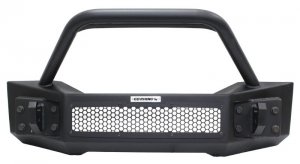 Jeep Gladiator Bumper - Front - Go Rhino - Rockline Front Stubby w/ Overrider - Textured Black - `07-`20