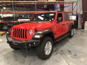 Jeep Gladiator Bumper - Front - Go Rhino - Rockline Full Width - Textured Black - `07-`20