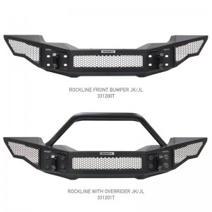 Jeep Gladiator Bumper - Front - Go Rhino - Rockline Full Width - Textured Black - `07-`20