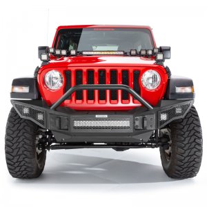 Jeep Gladiator Bumper - Front - Go Rhino - Rockline Full Width w/ Overrider - Textured Black - `07-`20