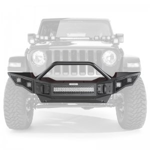 Jeep Gladiator Bumper - Front - Go Rhino - Rockline Full Width w/ Overrider - Textured Black - `07-`20