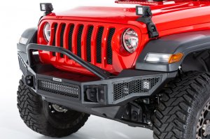 Jeep Gladiator Bumper - Front - Go Rhino - Rockline Full Width w/ Overrider - Textured Black - `07-`20