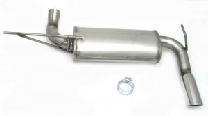 Jeep Wrangler JK Axle Back Exhaust - Rear - JBA - 409SS Single Rear Exit - 3.8L/3.6L - `07-`21