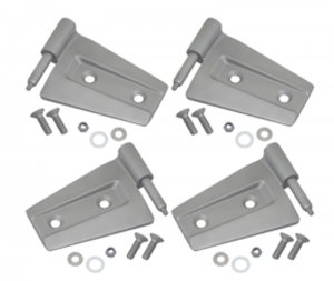 Jeep Wrangler JK Door Hinge Set - Kentrol - Bare Grey - `07-`18