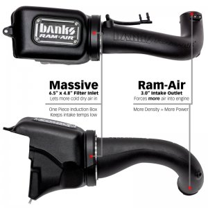 Jeep Wrangler JL Ram-Air Intake System - Banks Power - Dry Filter - 2.0L Turbo - `18-`23