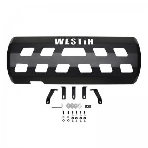 Jeep Wrangler JL Muffler Skid Plate - Westin - Textured Black - `18-`22